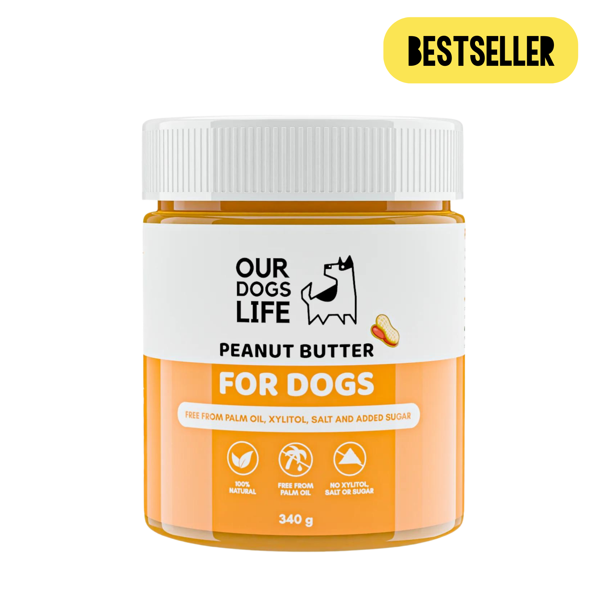 Natural Peanut Butter for Dogs | Safe For Dogs - 340ml