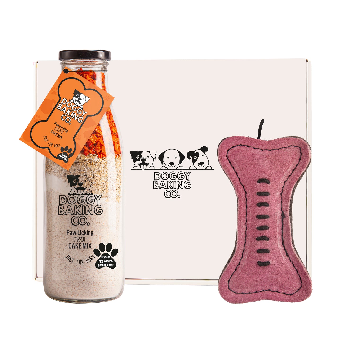 Carrot Cake Mix & Pinkie Bone Eco Toy Gift box