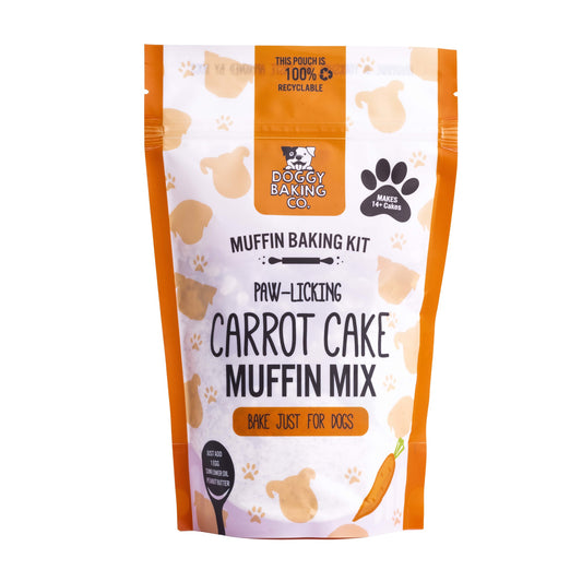 Carrot Cake Muffin Mix Dog Treat Baking Mix in a Pouch - Doggy Baking Co by The Bottled Baking Co